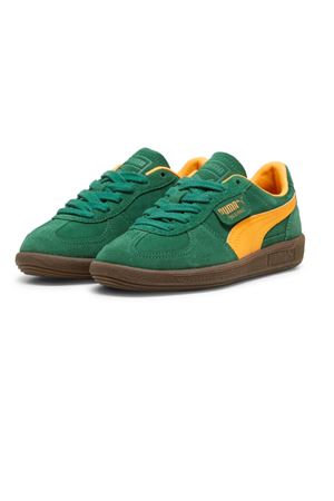 sneakers in pelle verde PUMA KIDS | 39727105